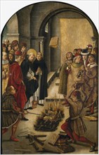 The Disputation between Saint Dominic and the Albigensians, 1493-1499. Artist: Berruguete, Pedro (1450-1503)