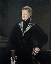 Portrait of Archduchess Joanna of Austria (1535-1573), Princess of Portugal, ca 1557. Artist: Coello, Alonso Sánchez (1531-1588)