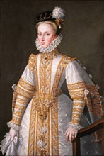 Portrait of Anna of Austria (1549?1580), Queen consort of Spain, 1571. Artist: Coello, Alonso Sánchez (1531-1588)