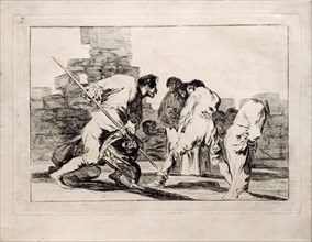 Cruel Folly (from the series Los Disparates (Follies), 1815-1819. Artist: Goya, Francisco, de (1746-1828)