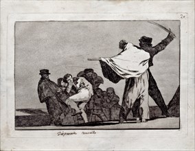 Well-Know Folly (from the series Los Disparates (Follies), 1815-1819. Artist: Goya, Francisco, de (1746-1828)