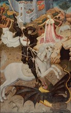 Saint George Killing the Dragon, 1434-1435. Artist: Martorell, Bernat, the Elder (1390-1452)