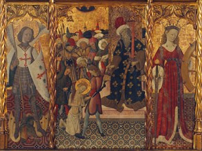 Saint Michael, Martyrdom of Saint Eulalia and Saint Catherine, ca 1442-1445. Artist: Martorell, Bernat, the Elder (1390-1452)