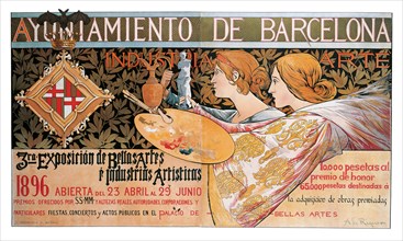 Exposición de Bellas Artes é Industrias Artísticas, 1896. Artist: Riquer Inglada, Alejandro de (1856-1920)