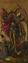 Saint Michael Triumphs over the Devil, 1468. Artist: Bermejo, Bartolomé (1440-1498)
