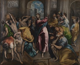 Christ driving the Traders from the Temple, ca. 1600. Artist: El Greco, Dominico (1541-1614)