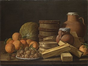 Still Life with Oranges and Walnuts, 1772. Artist: Meléndez, Luis (1716-1780)