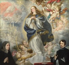 The Immaculate Conception with Two Donors, ca 1661. Artist: Valdés Leal, Juan de (1622-1690)
