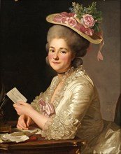 Portrait of Marie Emilie Cuivilliers, née Boucher, 1779. Artist: Roslin, Alexander (1718-1793)