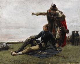 Charles XII of Sweden and Ivan Mazepa after the Battle of Poltava, 1879. Artist: Cederström, Gustaf (1845-1933)