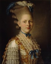 Portrait of Countess Kh. Obolenskaya, ca 1776. Artist: Roslin, Alexander (1718-1793)