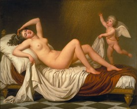 Danaë and the Shower of Gold, 1787. Artist: Wertmüller, Adolf Ulrik (1751-1811)