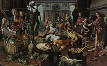 Christ in the House of Martha and Mary, 1553. Artist: Aertsen, Pieter (1508-1575)