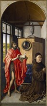 Saint John the Baptist and the Franciscan Heinrich von Werl, 1437. Artist: Campin, Robert (ca. 1375-1444)