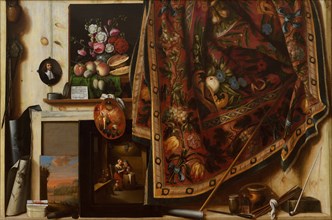 Trompe l'oeil. A Cabinet in the Artist's Studio, 1671. Artist: Gijsbrechts, Cornelis Norbertus (before 1657-after 1675)