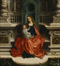 The Madonna and Child Enthroned, 16th century. Artist: Isenbrant, Adriaen (1490-1551)