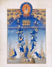 The Fall of the Rebel Angels (Les Très Riches Heures du duc de Berry), 1412-1416. Artist: Limbourg brothers (active 1385-1416)
