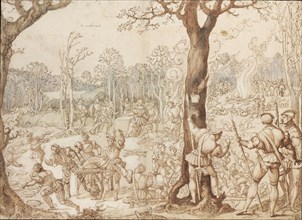Sharing Out the Game, 1525-1535. Artist: Orley, Bernaert, van (1488-1541)
