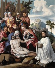 The Lamentation over Christ with a Donor, c.1535. Artist: Scorel, Jan, van (1495-1562)