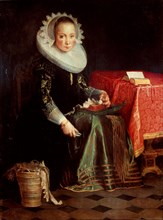 Portrait of Eva Wtewael (1607-1635), 1628. Artist: Wtewael, Joachim (1566-1638)