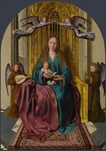 The Virgin and Child Enthroned, with Four Angels, c. 1495. Artist: Massys, Quentin (1466?1530)