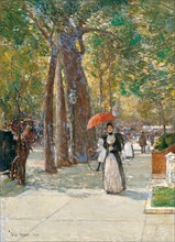 Fifth Avenue at Washington Square, New York, 1891. Artist: Hassam, Childe (1859-1935)
