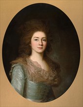 Portrait of Countess Varvara Ivanovna Golitsyna (?-1804), née Shipova, 1790s. Artist: Anonymous