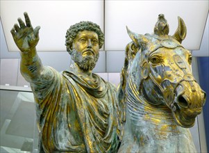 Equestrian statue of Marcus Aurelius, 161-180. Artist: Art of Ancient Rome, Classical sculpture