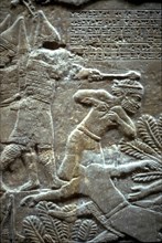 Ashurbanipal at the Battle of Til-Tuba, 650-620 BC. Artist: Assyrian Art