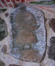 The Svantevit-Stone in the church in Altenkirchen on the island Rügen, before 1168. Artist: Pre-Christian Art