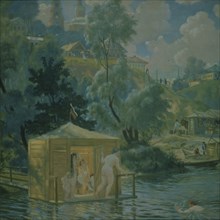 Bathers, 1921. Artist: Kustodiev, Boris Michaylovich (1878-1927)