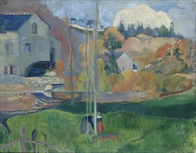 Landscape in Brittany. The David Mill, 1894. Artist: Gauguin, Paul Eugéne Henri (1848-1903)