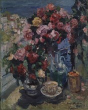 Roses. Gurzuf, 1916. Artist: Korovin, Konstantin Alexeyevich (1861-1939)