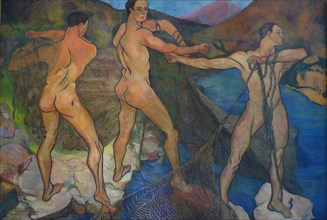 Hauling the nets, 1914. Artist: Valadon, Suzanne (1865-1938)