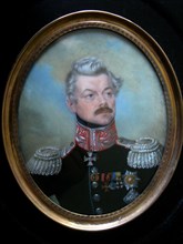 Portrait of General Count Fyodor Nesselrode (1786-1868), before 1868. Artist: Marszalkiewicz, Stanislaw (1789-1872)