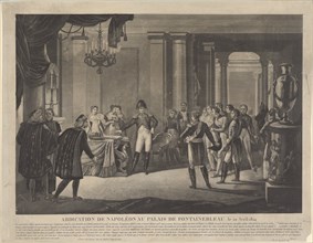 The Abdication of Napoleon at Fontainebleau, 1814. Artist: Anonymous