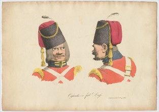 The Cossack uniform, 1820. Artist: Ackermann, Rudolph (1764-1834)