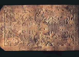 The tomb of King Pakal from the Temple of the Inscriptions, Palenque, 615-683. Artist: Pre-Columbian art