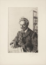 August Strindberg, 1910. Artist: Zorn, Anders Leonard (1860-1920)