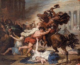 Destruction of Jerusalem by the Romans (Study), 1824. Artist: Heim, François-Joseph (1787-1865)
