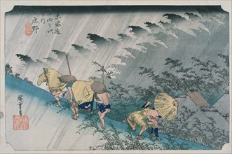 Shono (from the Fifty-Three Stations of the Tokaido Highway), 1833-1834. Artist: Hiroshige, Utagawa (1797-1858)
