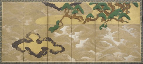 Waves at Matsushima, Early 17th cen.. Artist: Sotatsu, Tawaraya (active Early 17th cen.)