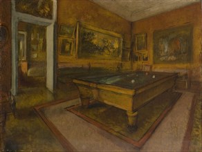 Billiard Room at Ménil-Hubert, 1892. Artist: Degas, Edgar (1834-1917)