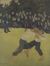Breton Wrestling, 1890-1891. Artist: Sérusier, Paul (1864-1927)