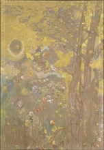 Trees on a yellow Background, 1901. Artist: Redon, Odilon (1840-1916)