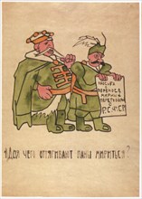 Why are the Polish gentry dragging on with the peace talks?, 1920. Artist: Malyutin, Ivan Andreevich (1890-1932)