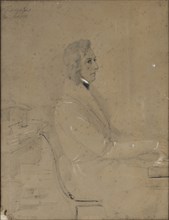 Frédéric Chopin at piano. Artist: Götzenberger, Jakob (1802-1866)