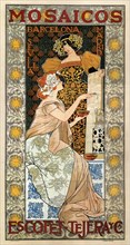 Mosaicos Escofet-Tejera (Advertising Poster), 1900. Artist: Riquer Inglada, Alejandro de (1856-1920)