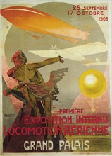 The first Salon de la locomotion aérienne, 1909. Artist: Montaut, Ernest (1879-1909)