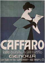 Caffaro Genoa Newspaper, 1901. Artist: Laskowski (Laskoff), François (Franz) (1869-1918)